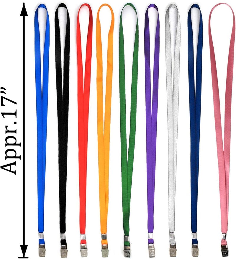Bird Fiy® 50 Pcs Nylon Cord Lanyards Bulldog Clip Deluxe Neck Lanyard for Id Cards/badges (black) - Image 4