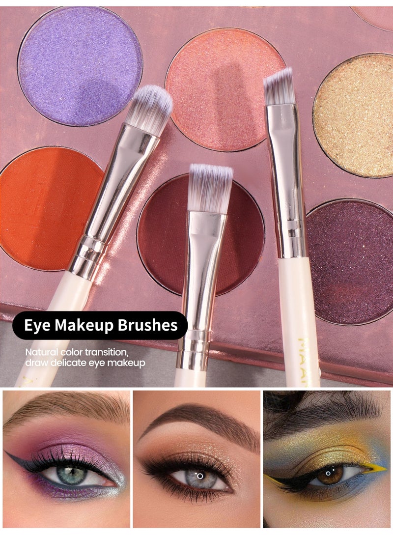 MAANGE Makeup Brushes Set, 12 Pcs Makeup Kit, Include Powder Foundation Concealers Blush Eye shadows Makeup Brushes and Powder Puff, Mini Finger Powder Puff and Makeup Egg(Beige) - Image 5