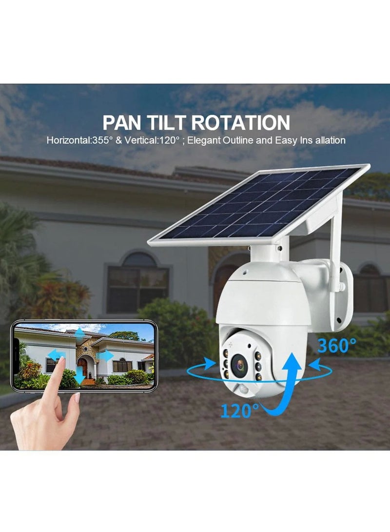 كروني كاميرا مراقبة Rbx-S10p-10x 5 ميجابكسل تعمل بالطاقة الشمسية/البطارية، مزودة بخاصية واي فاي، بدقة 2K عالية الوضوح، وتكبير بصري 10x، ورؤية ليلية ملونة، ومقاومة للماء IP65، وزاوية 355 درجة/100 درجة، وكشف الحركة، وصوت ثنائي الاتجاه، وتخزين TF/سحابي، والتحكم عبر التطبيق، وكاميرا مراقبة خارجية لاسلكية تعمل بالطاقة الشمسية. - Image 3
