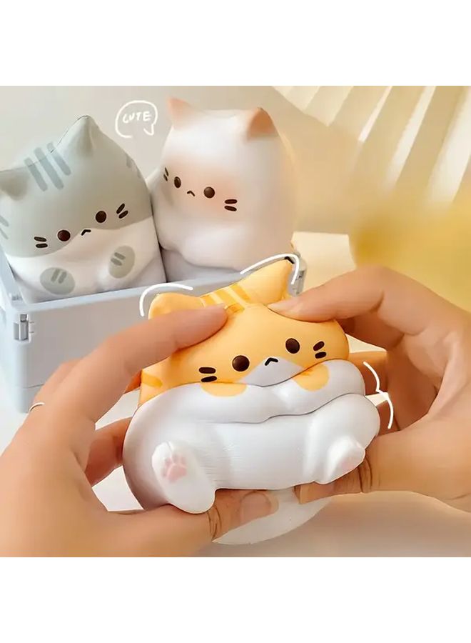 3pcs Cute Cartoon Cat Toys Soft Slow Rising Cat Balls Colorful Desktop Decorations - Image 2