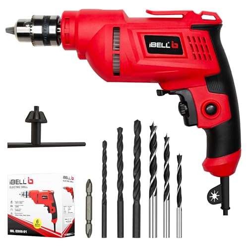 IBELL TOOLS IBELL Electric Drill ED06-91, 400W, Copper Armature, 2800 RPM, Chuck 10 mm Forward/Reverse for Wood & Metal Work with Variable Speed Control - Image 1
