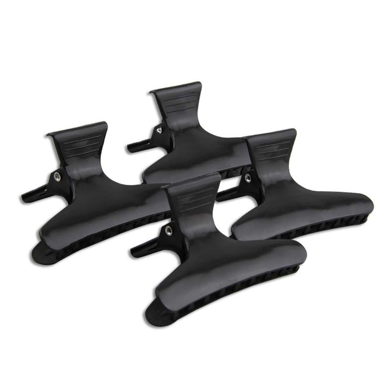 HugeStore 12 Pcs Black Butterfly Hair Clamps Hair Clips Hair Styling Sectioning Claw Hairdressing Salon Tool