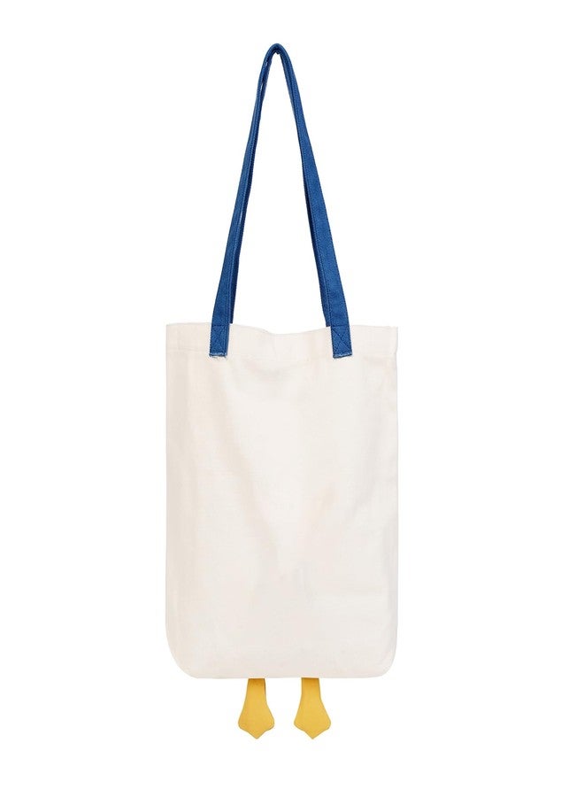 Phaoullzon Cute Canvas Tote Bag - Funny Duck & Goose Hobo Shoulder Crossbody Bag - Image 3
