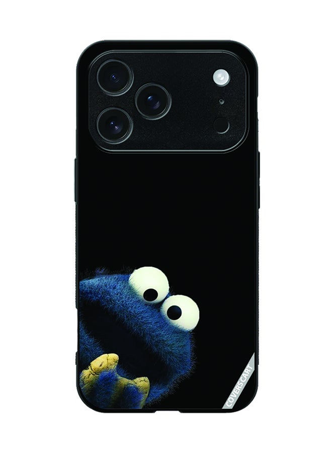 Protective Case Cover For Apple iPhone 17 Pro Cartoon Character With Black Background Design Black