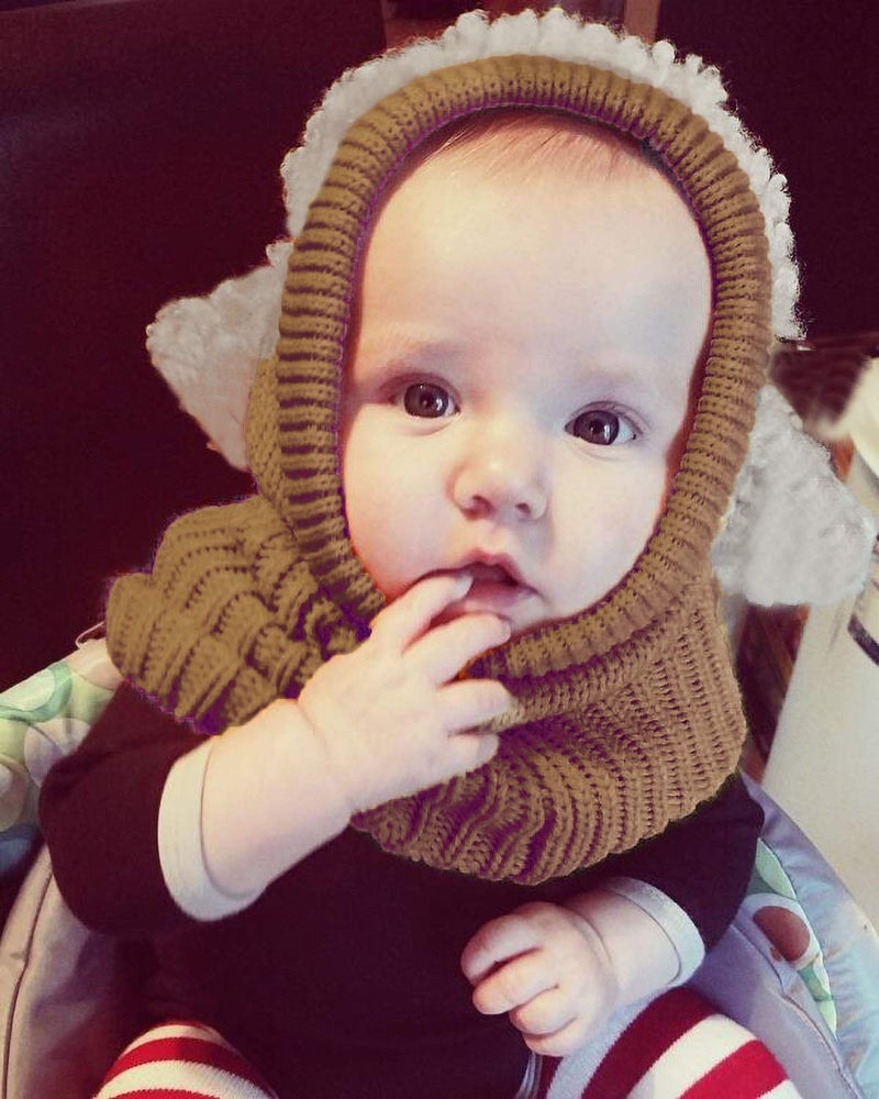 Bienvenu Toddler Hat Scarf Earflap Hoodie, Coffee, One Size - Image 5