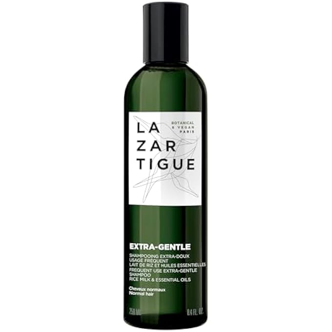 Lazartigue EXTRA-GENTLE SHAMPOO, RICE MILK ENRICHED DAILY CLEANSING HAIR WASH FOR THE WHOLE FAMILY, VEGAN, SULFATE-FREE, SILICONE-FREE, 8.4 FL. OZ. - Image 1