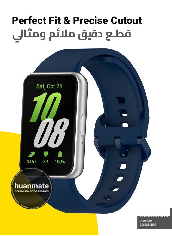 هووانميت - سوار بديل لساعة سامسونج جالكسي فيت 3 - مصنوع من سيليكون ناعم عالي الجودة، خفيف الوزن، أنيق ومتين - سهل التركيب - حزام بديل لساعة سامسونج جالكسي فيت 3 - Image 1