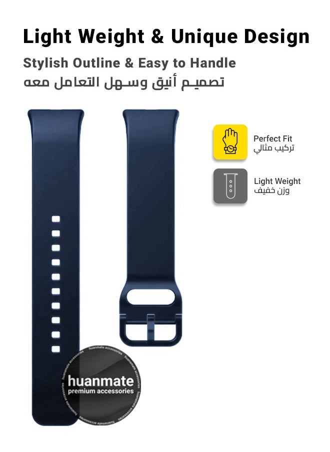 هووانميت - سوار بديل لساعة سامسونج جالكسي فيت 3 - مصنوع من سيليكون ناعم عالي الجودة، خفيف الوزن، أنيق ومتين - سهل التركيب - حزام بديل لساعة سامسونج جالكسي فيت 3 - Image 1