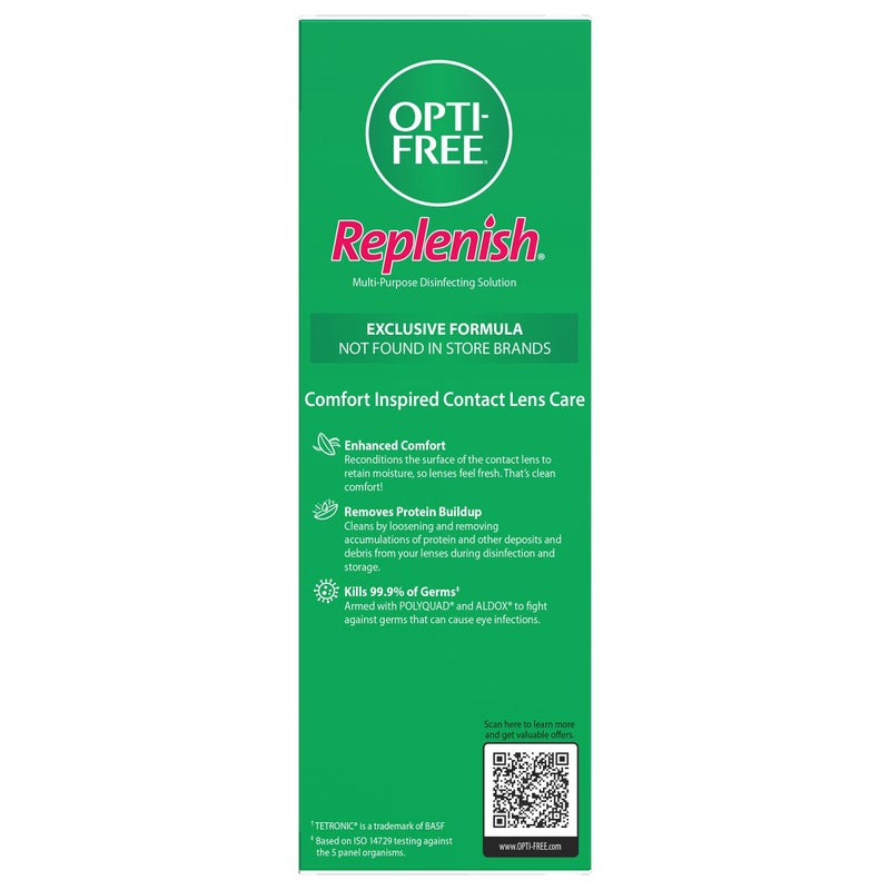 حل التنظيف المتعدد للـ Opti-Free مع علبة العدسات، عبوة مزدوجة، 10 أونصات لكل منها من السوائل - Image 5