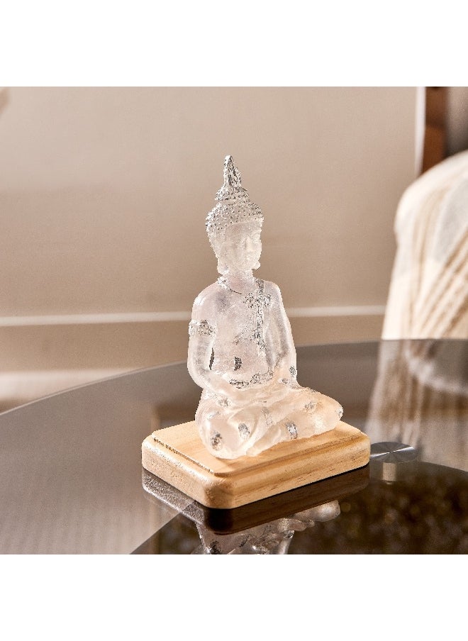 Home Box - Asher Polyresin LED Light on Wooden Base 12 x 9 x 18.5 cm - Image 1