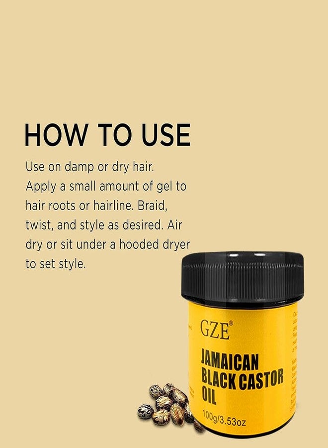 GZE Jamaican Black Castor Oil for Hair Growth Grease and Damaged Dry Scalp - Hair Grease for Men and Women Eyebrow & Eyelashes Nourishment, and Skin Hydration - Image 4