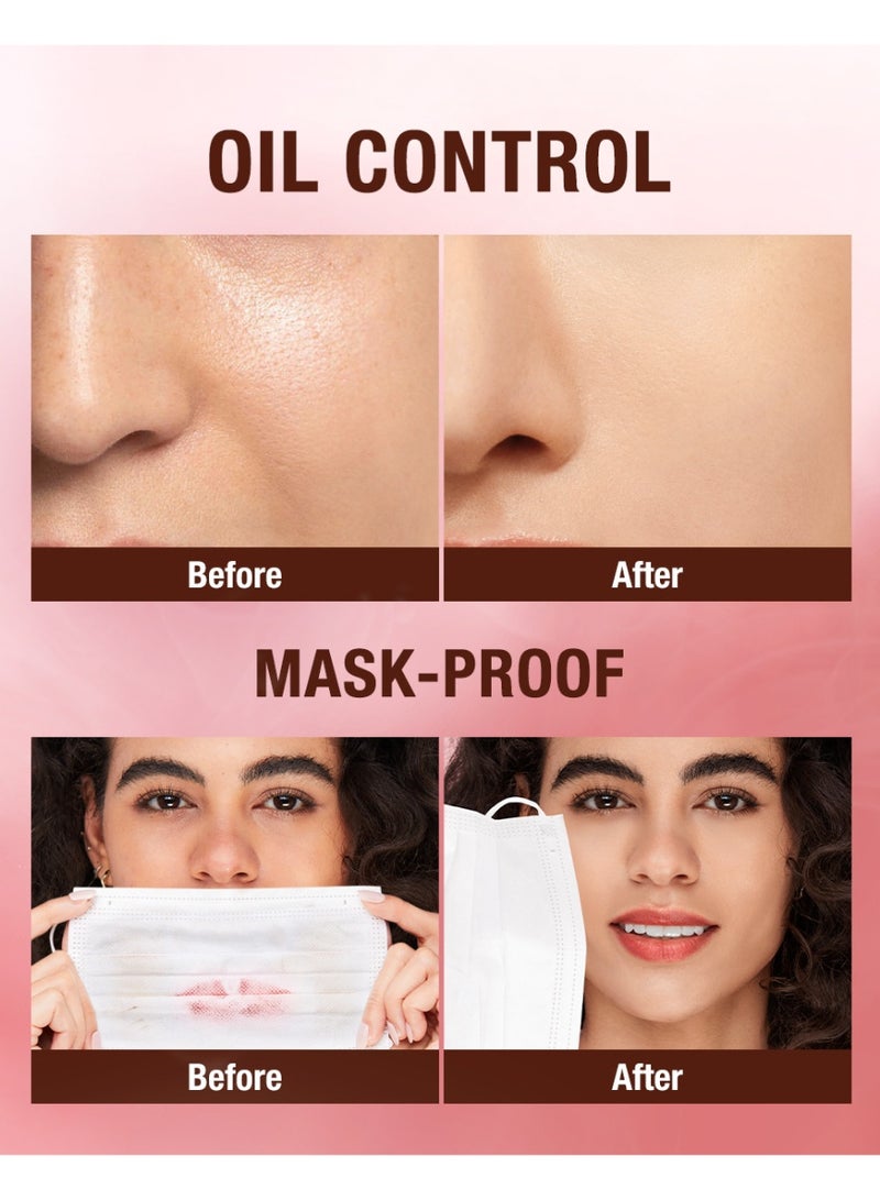 O.TWO.O 3D Soft Focus Face Powder Waterproof Long Lasting Oil Control 24H Natural Skin Tones Anti-Transfer, Non-Absorbent for All Skin Types & Tones, Includes Puff Makeup Powder Foundation Daily Essential - Image 3