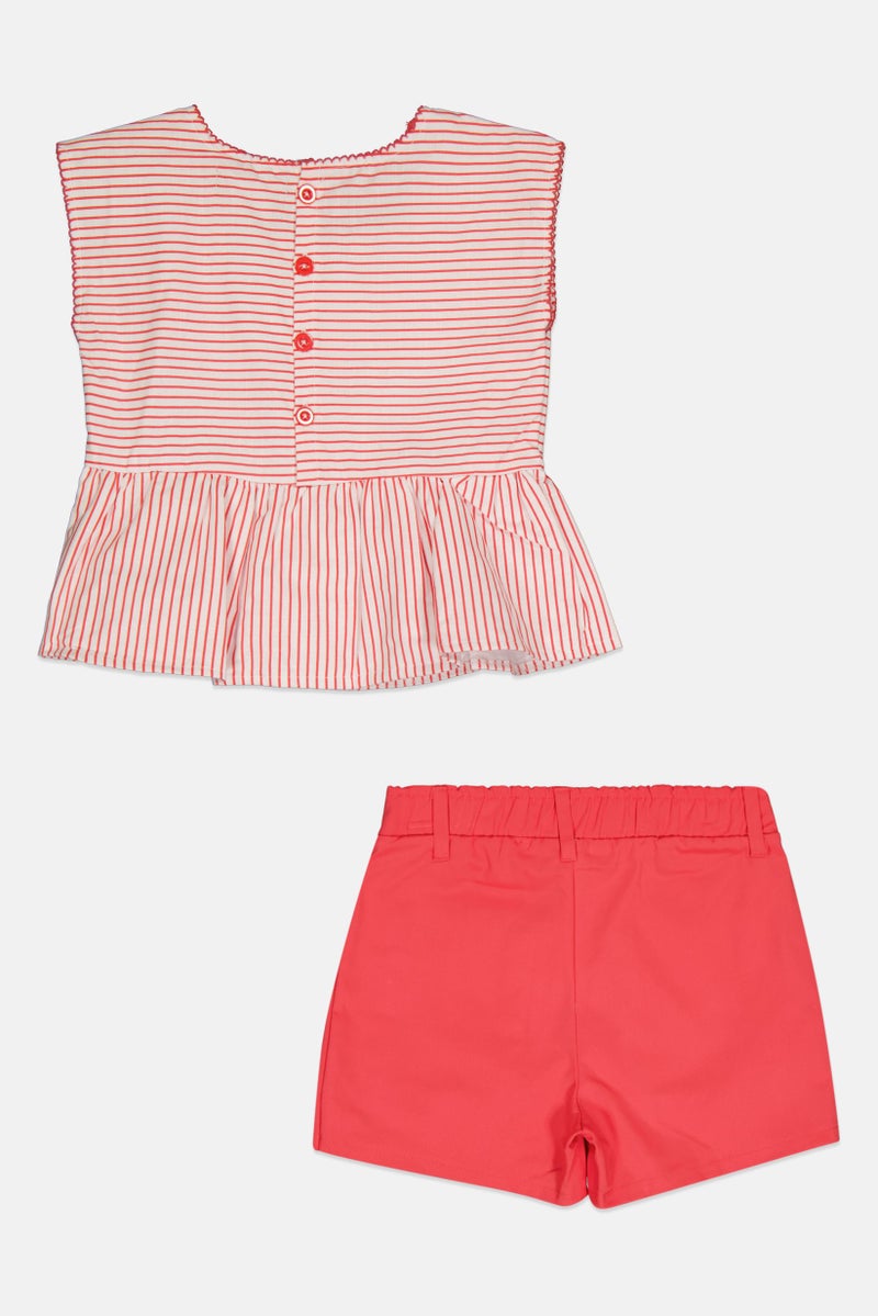 Limited Too Kids Girl 2 Pieces Stripe Sleeveless Top And Skorts Set, Multicolor - Image 3