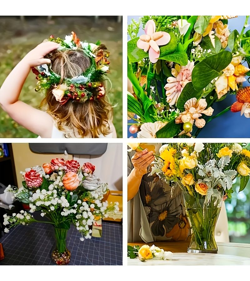 40 Centimeter Green Floral Wire Mixed Colors 99pcs Flexible Wrought Iron Flower Stem Wire For Floral Crafts Art Flower Decorations And Florist Event Planning Supplies - Image 4
