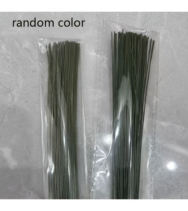 40 Centimeter Green Floral Wire Mixed Colors 99pcs Flexible Wrought Iron Flower Stem Wire For Floral Crafts Art Flower Decorations And Florist Event Planning Supplies - Image 2