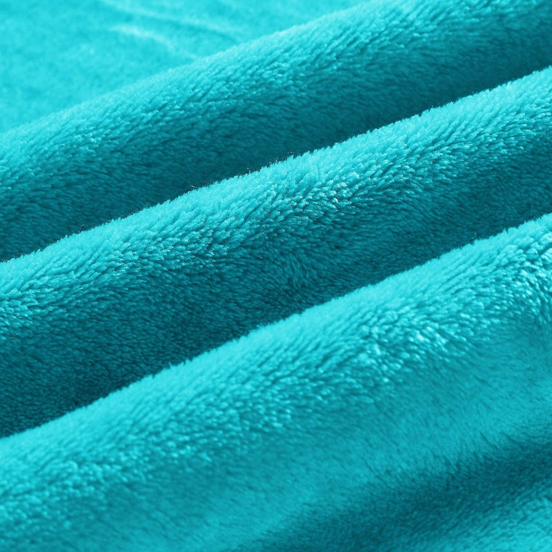 BEDELITE Fleece Blanket Teal Throw Blanket for Couch & Bed  Luxury Plush Cozy Fuzzy Blanket 50"" x 60""  Super Soft Warm Lightweight Throw Blanket for Travel Camping - Image 3