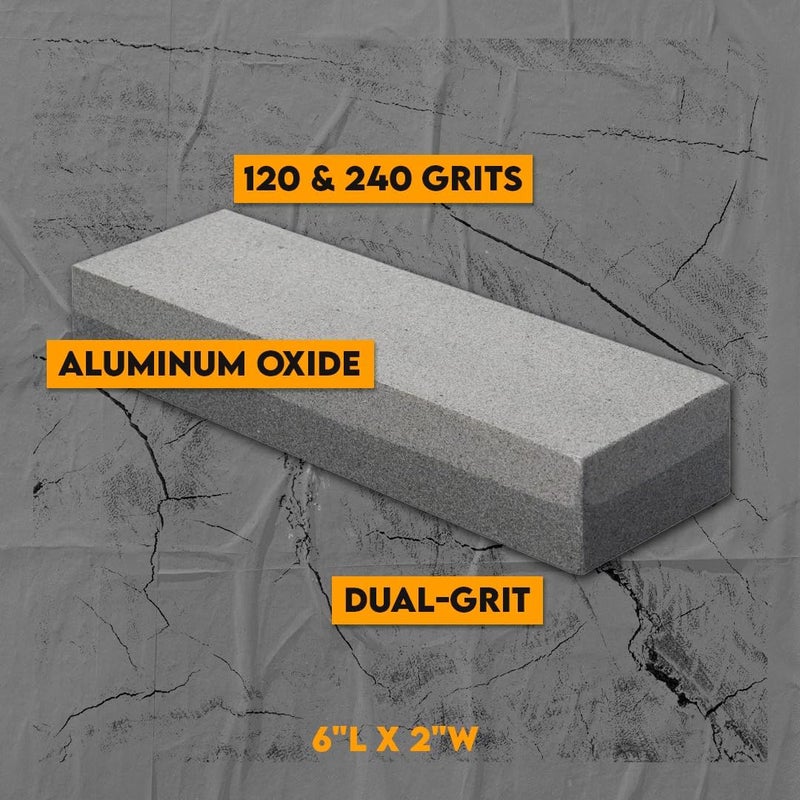 SE 6 DoubleSided Aluminum Oxide Sharpening Stone 120 and 240 Grits for Blade Repair and Edge Refinement SS6 - Image 5