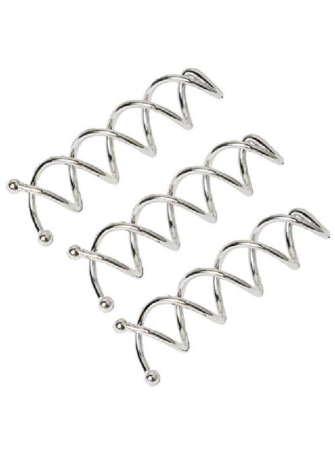 lasenersm 20 قطعة دبابيس شعر حلزونية بسيطة أنماط دبابيس شعر حلزونية دبابيس شعر لزفاف كعكة الشعر دبابيس دوارة تصميم رؤوس كروية دبابيس شعر حلزونية عصا كعكة اختيار للنساء والفتيات أسلوب شعر DIY فضي - Image 1