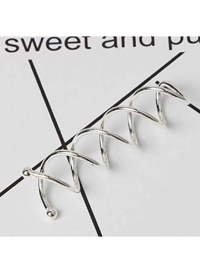 lasenersm 20 قطعة دبابيس شعر حلزونية بسيطة أنماط دبابيس شعر حلزونية دبابيس شعر لزفاف كعكة الشعر دبابيس دوارة تصميم رؤوس كروية دبابيس شعر حلزونية عصا كعكة اختيار للنساء والفتيات أسلوب شعر DIY فضي - Image 3