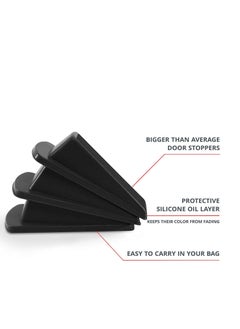 واي آند دي Door Stopper Set Pack of 4 Large Wedge, Multi Surface Design, to Sliding or Marking Floors Blocker for Hotel, Home, Office  - Image 2