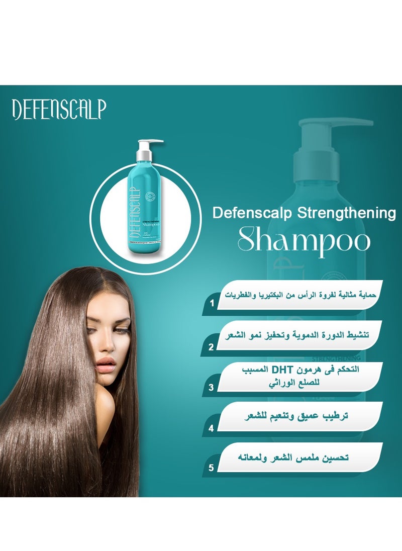 Defenscalp - Shampoo For Hair Loss and Hydration  With Argan Oil & Shea Butter 300 ml - Image 1
