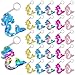 CiciBear 25 Pack Mermaid DoubleDeck Flip Sequin Keychains for Sea Themed Party Favors BirthdayCarnivalGoodie Bag Stuffers Anniversary5 Colors - Image 2