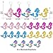 CiciBear 25 Pack Mermaid DoubleDeck Flip Sequin Keychains for Sea Themed Party Favors BirthdayCarnivalGoodie Bag Stuffers Anniversary5 Colors - Image 4