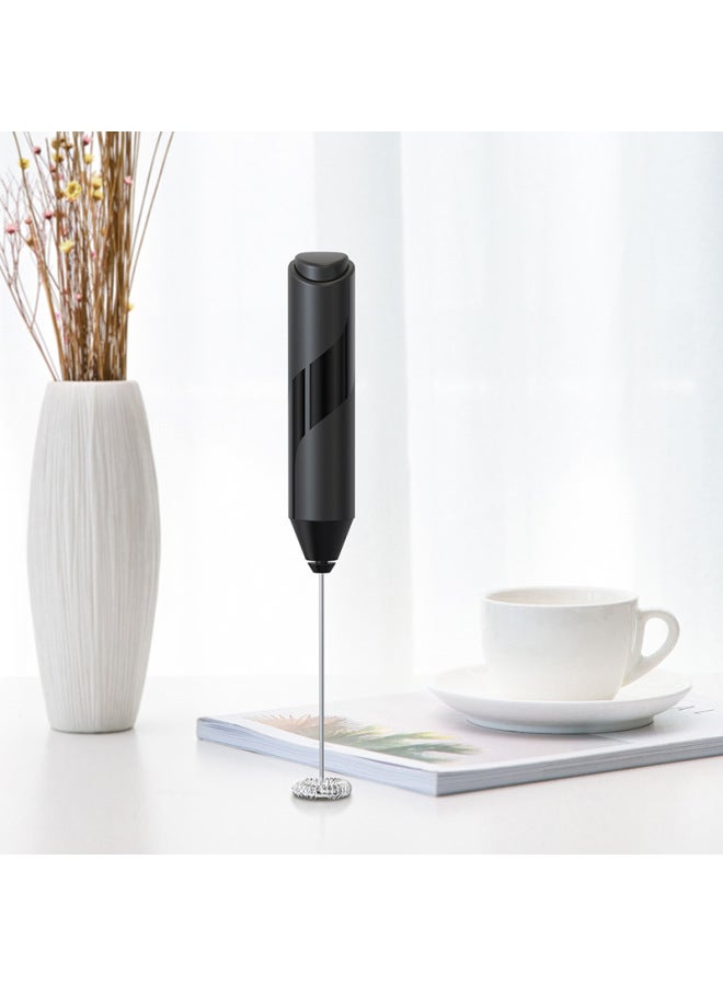 Coffee Mixer Handheld Electric Milk Frother High-end Stainless Steel Milk Frother Multifunctional Egg Beater-Color:Stainless Steel Milk Frother With Iron Frame - Image 2