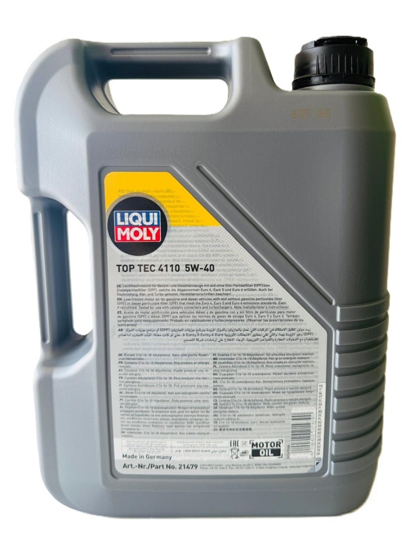 ليكوي مولي زيت محرك اصطناعي 5W40 توب تيك 4110، سعة 5 لترات - Image 5