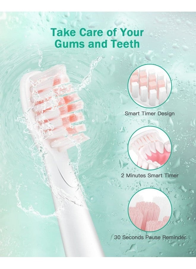 Generic - Nitio Sonic Electric Toothbrush For Adults Duo Dual Handle 5 Modes With Smart Timer 10 Brush Heads & 2 Travel Cases Included Rechargeable Toothbrush Oral Care Whitening Toothbrush (Black+Pink) - Image 1