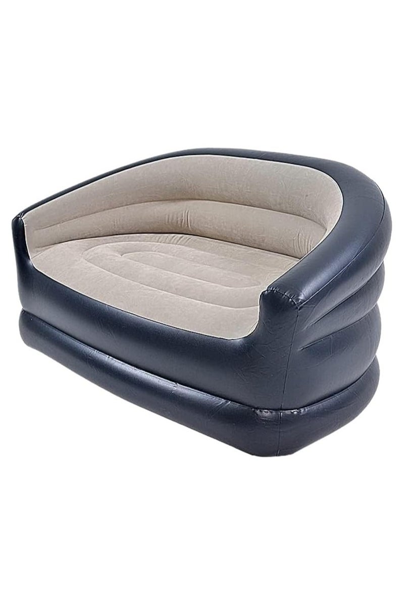 FEND Portable Inflatable Double Sofa Two-Seater Lounge Chair with Air Pumb for Indoor living and Outdoor Camping Coffee - Image 1