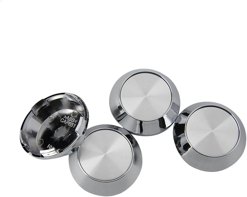 غطية مركز العجلة رقم 10، قطر خارجي 68 مم، قطر داخلي 62 مم، ملصق فضي، غطاء حافة الجنط - Image 2