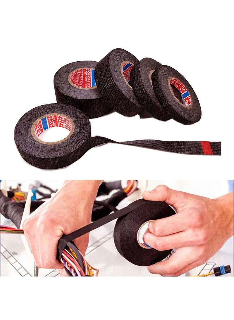 DIY Crafts DIY Crafts CTDIYHI36132 5M HeatResistant Wiring Harness Tape Looms Wiring Harness Cloth Fabric Tape Adhesive Cable Protection Tape Velvet  - Image 1