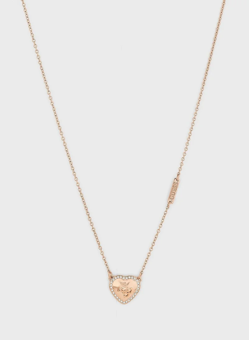 GUESS Crystal Heart Necklace