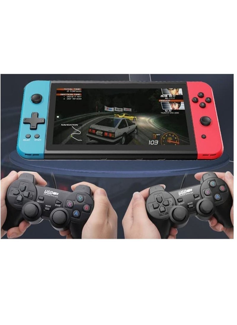 Generic - X70 Handheld Game Console, 7.0 inch IPS HD Screen Retro Games Consoles Classic Video Games Console with 64G Memory Cards & 6000 Games, Built-in 3500mAh Rechargeable Battery - Image 1