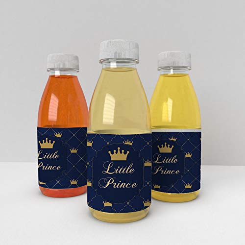 None/Brand 24 Royal Prince Baby Shower Water Bottle Labels for Boy Royal Decorations Party Supplies. (8.5x2 inches) - Image 5