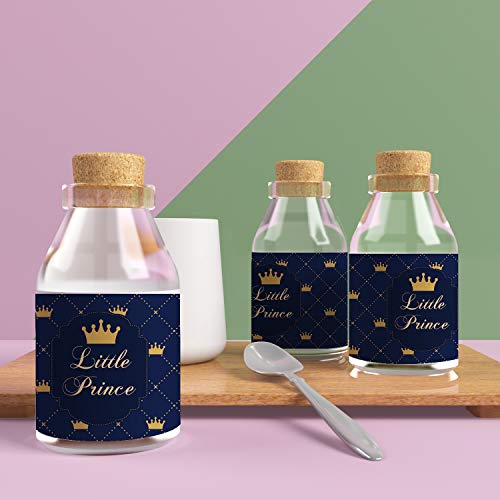 None/Brand 24 Royal Prince Baby Shower Water Bottle Labels for Boy Royal Decorations Party Supplies. (8.5x2 inches) - Image 3