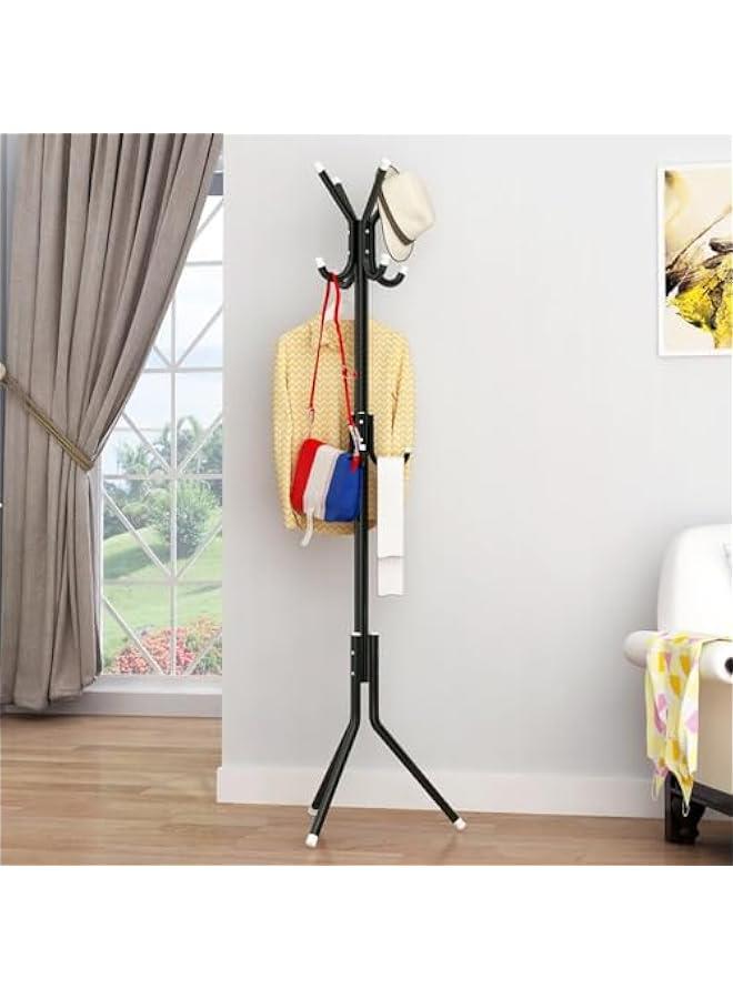 Beauenty Metal Coat Rack with 12 Hooks for Handbags, Jackets, Purse, Umbrella (Black)  - Image 1