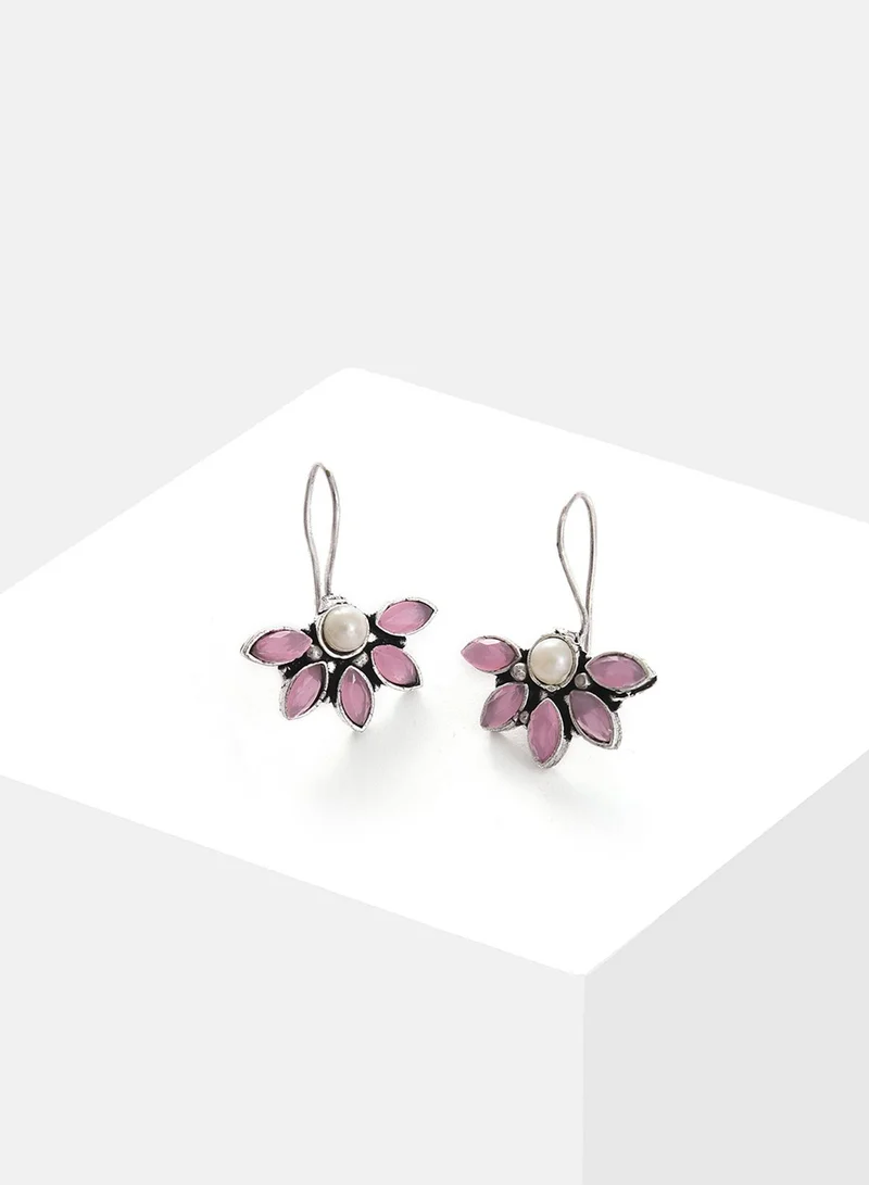 SOHI Purple Contemporary Designer Stone Artificial Drop Earring Jewellery