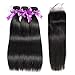 WOWQUEEN Straight Bundles with Closure Human Hair 26 28 30+20 Brazilian Human Hair Bundles with Closure Straight 100% Unprocessed Virgin Weave Hair Bundles with Lace Closure - Image 3