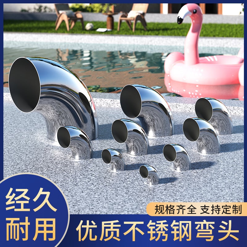 201 Stainless Steel Elbow 45 Degree 90 Degree Elbow Decorative Welding Stamping Elbow Car Stair Handrail Elbow - Image 3