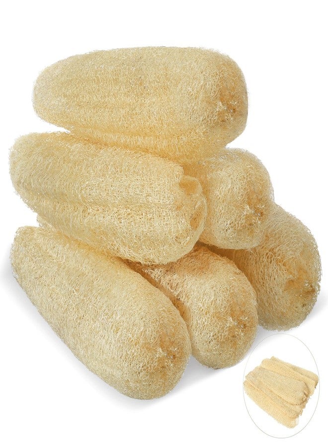 ZhouBoat 11.8 inches Natural Loofah Sponges Pack of 6, for Kitchen Dishes Body Scrubber - Image 1