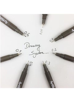 Artline Technical Drawing Pen 0.4 - 0.5 - 0.6 mm Black Set of 3 Drawing Technical Drawing Pen  - Image 2