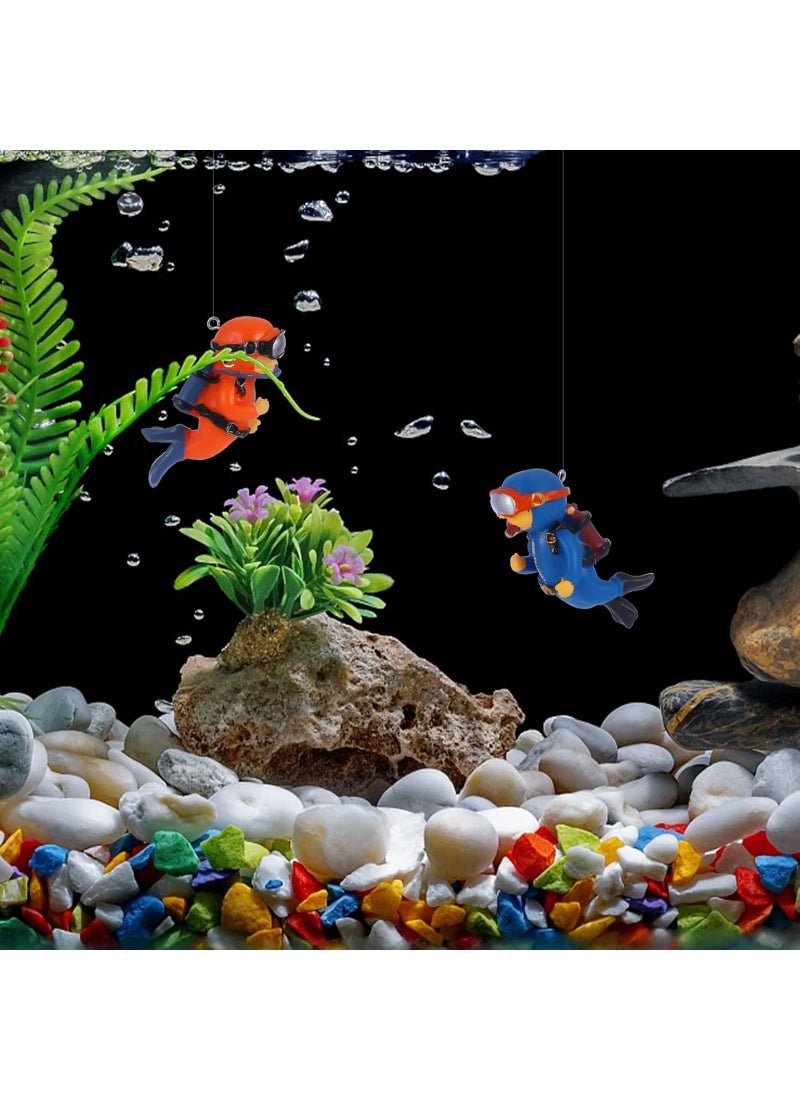 Mumoo Bear 2 Pcs Fish Tank Decorations Mini Aquarium Decorations Floating Cute Diver Figurines with Water Balloons For Aquarium Fish Tank Accessories Next step: Improve listing quality - Image 3