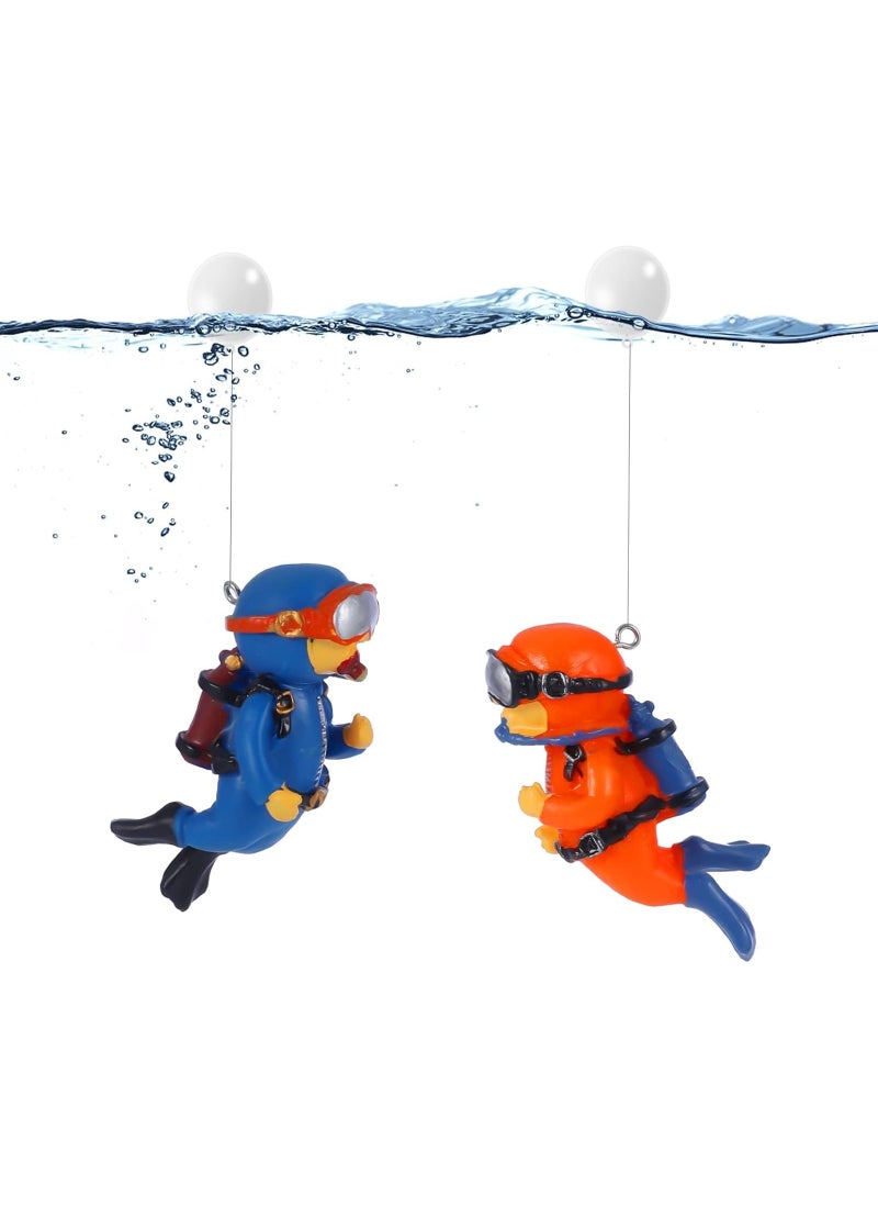 Mumoo Bear 2 Pcs Fish Tank Decorations Mini Aquarium Decorations Floating Cute Diver Figurines with Water Balloons For Aquarium Fish Tank Accessories Next step: Improve listing quality - Image 1