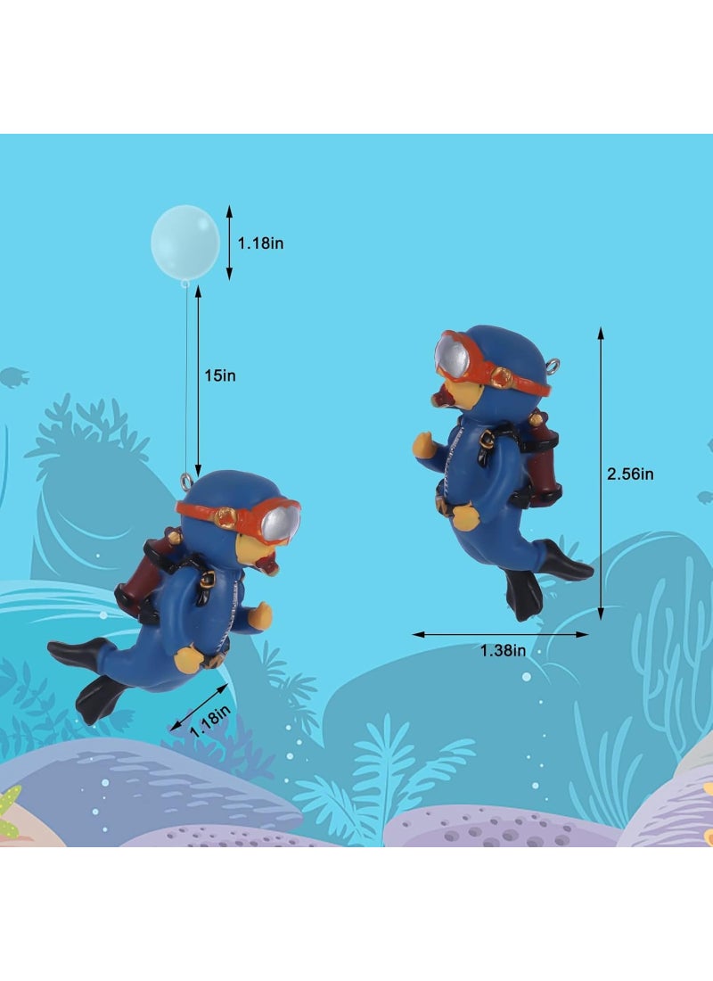 Mumoo Bear 2 Pcs Fish Tank Decorations Mini Aquarium Decorations Floating Cute Diver Figurines with Water Balloons For Aquarium Fish Tank Accessories Next step: Improve listing quality - Image 4