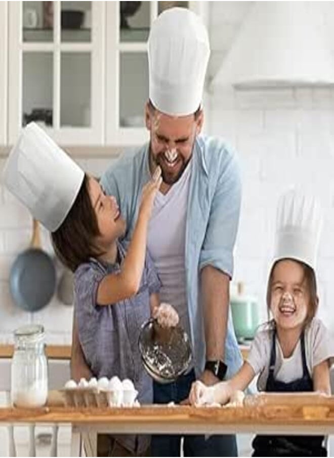 Generic Paper Chef Hats for Kids Adults, 2 Pack White Adjustable Kitchen Hat, White Kitchen Hat, for Kitchen, Baking, Cooking, Home, School, Pizza and Party Supplies, Unisex Adult 