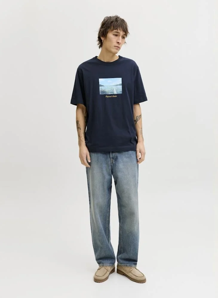 JACK & JONES  Graphic Crew Neck T-Shirt for Men | Best Price UAE