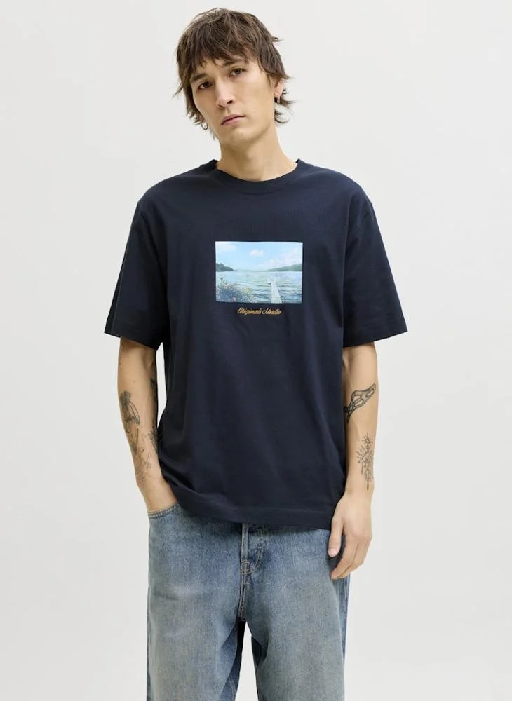 JACK & JONES Graphic Crew Neck T-Shirt