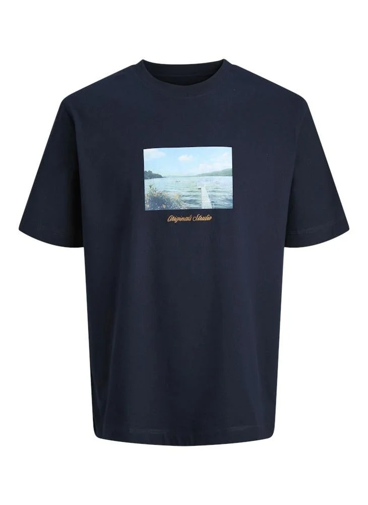 JACK & JONES  Graphic Crew Neck T-Shirt for Men | Best Price UAE